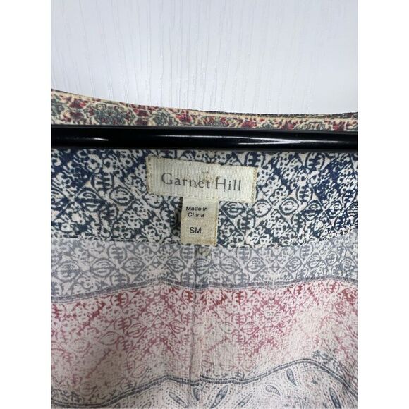 Garnet Hill 100 Percent Silk Lightweight Half Sleeve Bobo Kimono - Picture 3 of 5